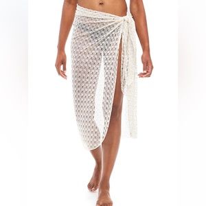 1.State Women’s Woven Ivory/Gold Sarong Cover Up NWT